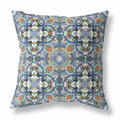 Palacedesigns 26 in. Cloverleaf Indoor Outdoor Zippered Throw Pillow Blue & Orange PA3104956
